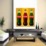 Coca Cola bottle Pop Art print in room set up