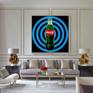 Coca Cola bottle pop art print in room set up