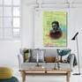 Nikola Tesla Pop Art print in room set up