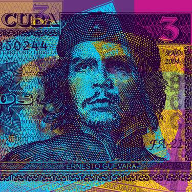 Che Guevara 3 Peso Cuban Bank Note Pop Art Giclee thumb