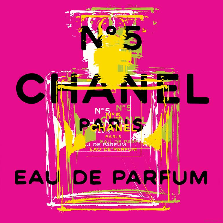 Chanel No 5 - Pop Art - Limited edition of 5 Mixed Media by Jean