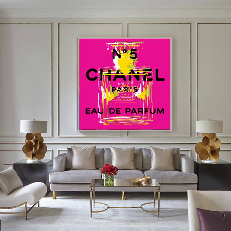 Chanel No 5 - Pop Art - Limited edition of 5 Mixed Media by Jean Luc  Comperat
