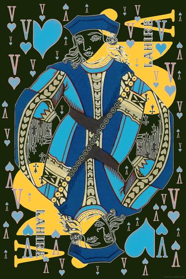 French Playing Card - Lahire, Valet De Coeur, Pop Art Giclee thumb