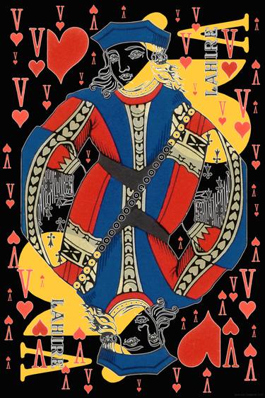 French Playing Card - Lahire, Valet De Coeur,  Pop Art Giclee thumb