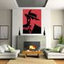 Black and red Al Capone pop art print