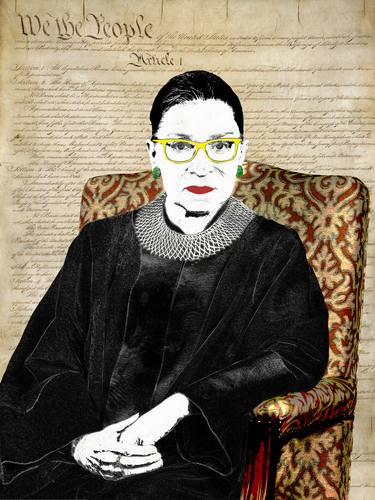 Ruth Bader Ginsburg and The constitution - Giclee thumb