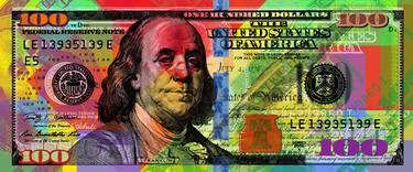 Benjamin Franklin Pop Art giclee - $100 banknote thumb