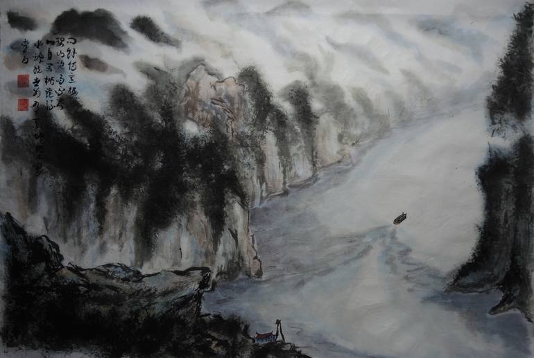 Yangtze River (Large) Painting by Julius Ku Saatchi Art
