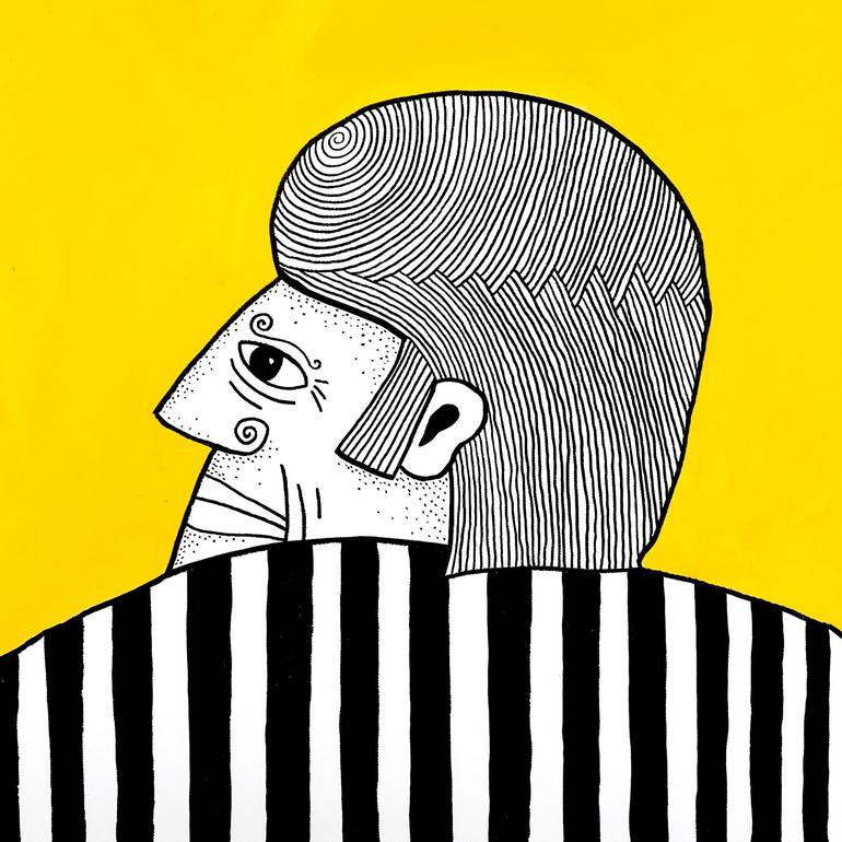 Black and White Stripes Painting by Daniel Unger Saatchi Art