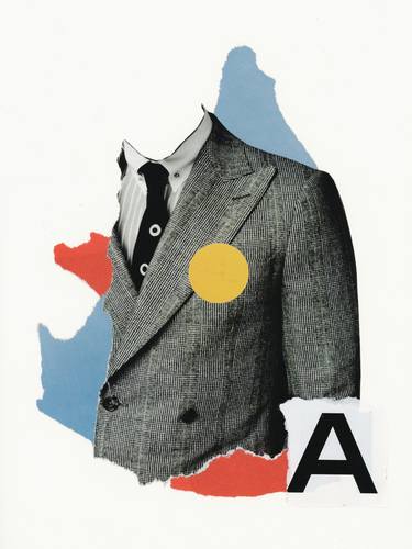 Original Dada Men Collage by Mikhail Siskoff