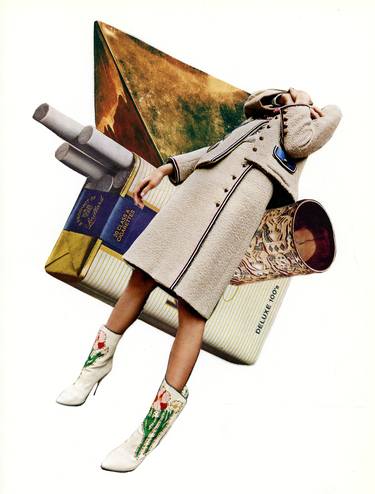 Original Dada Fashion Collage by Mikhail Siskoff