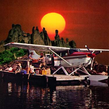 Original Airplane Collage by Mikhail Siskoff