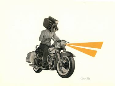 Print of Motorcycle Collage by Mikhail Siskoff