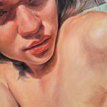 Sunbath on the balcony II. by Dora Banhegyi