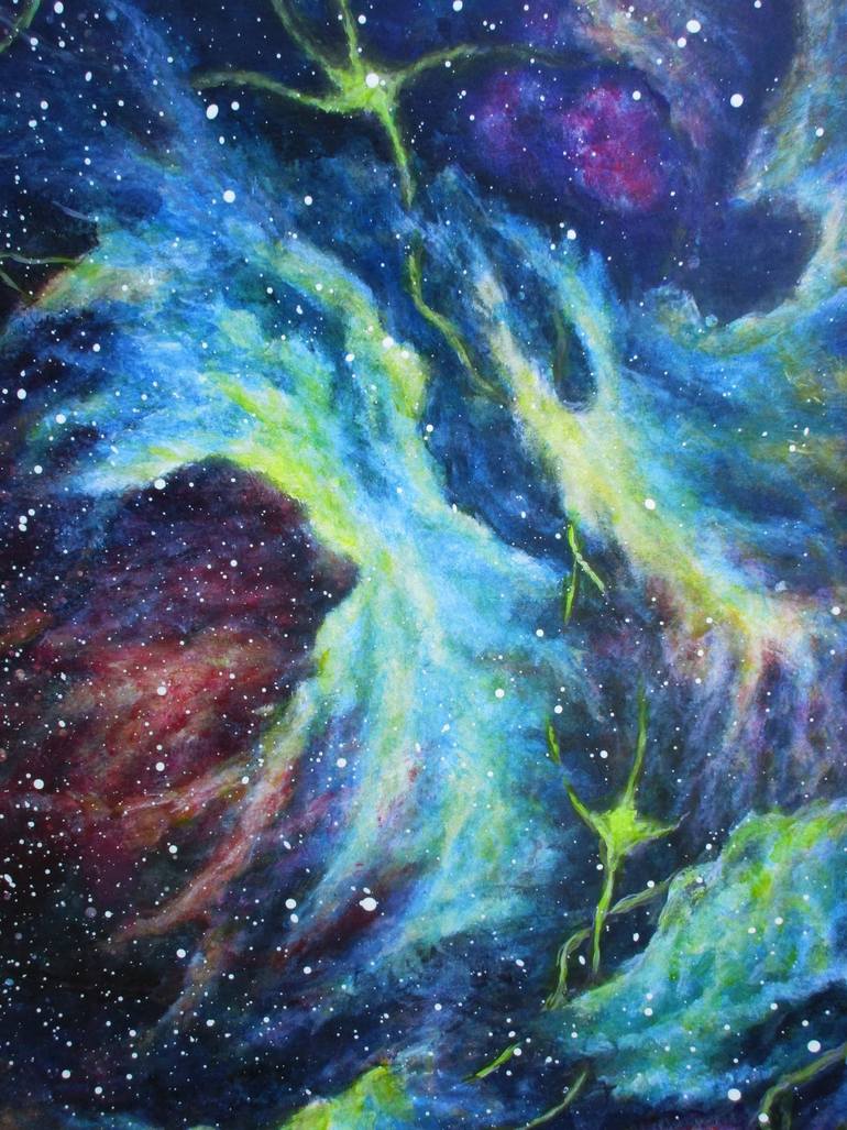 Original Conceptual Science/Technology Painting by Shannon Rose Merrigan