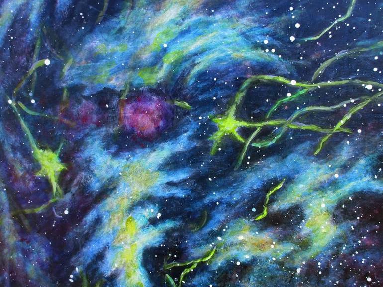 Original Conceptual Science/Technology Painting by Shannon Rose Merrigan