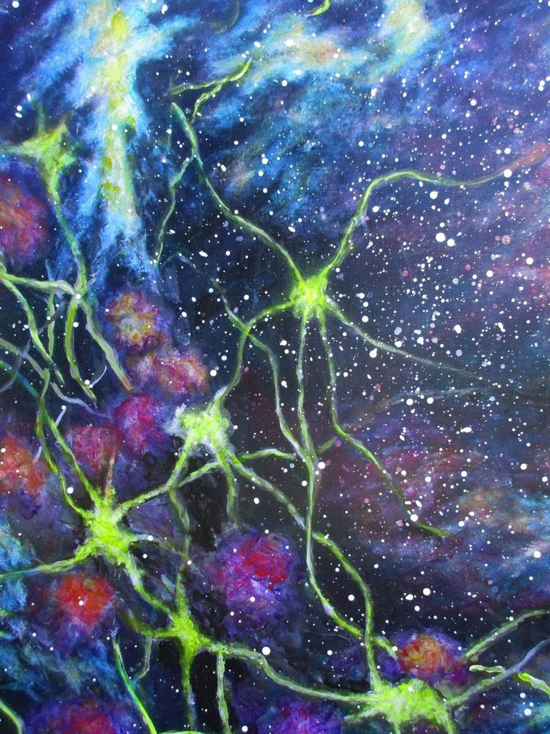 Original Conceptual Science/Technology Painting by Shannon Rose Merrigan
