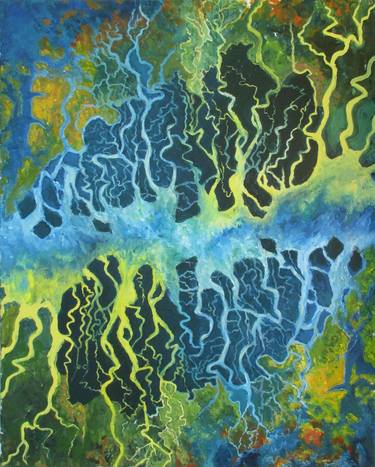 Original Abstract Aerial Paintings by Shannon Rose Merrigan