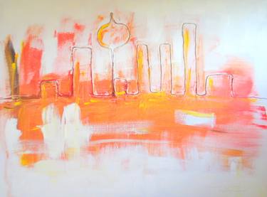 Print of Abstract Expressionism Cities Paintings by Yvonne Krystman