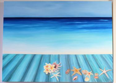 Original Fine Art Beach Painting by Marisol Tcharian