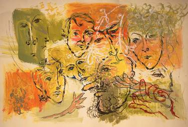 Print of Abstract People Paintings by Thomas Tomek