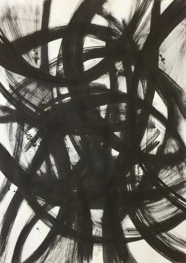 Original Abstract Expressionism Abstract Drawings by Liliana Gerardi