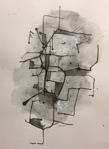 Original Expressionism Abstract Drawings by Liliana Gerardi