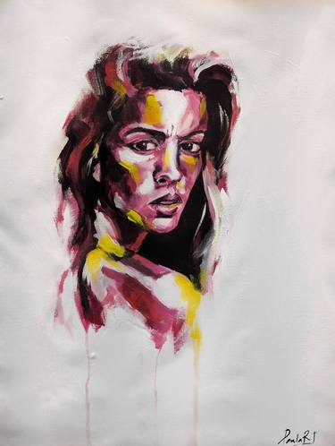 Original Abstract Expressionism Portrait Paintings by Paula Roselló