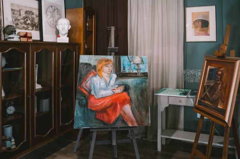 Original Portraiture People Painting by Julia Vedrina