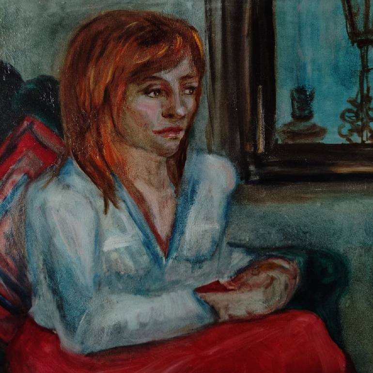 Original Portraiture People Painting by Julia Vedrina
