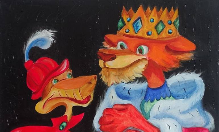 Original Cartoon Painting by Julia Vedrina