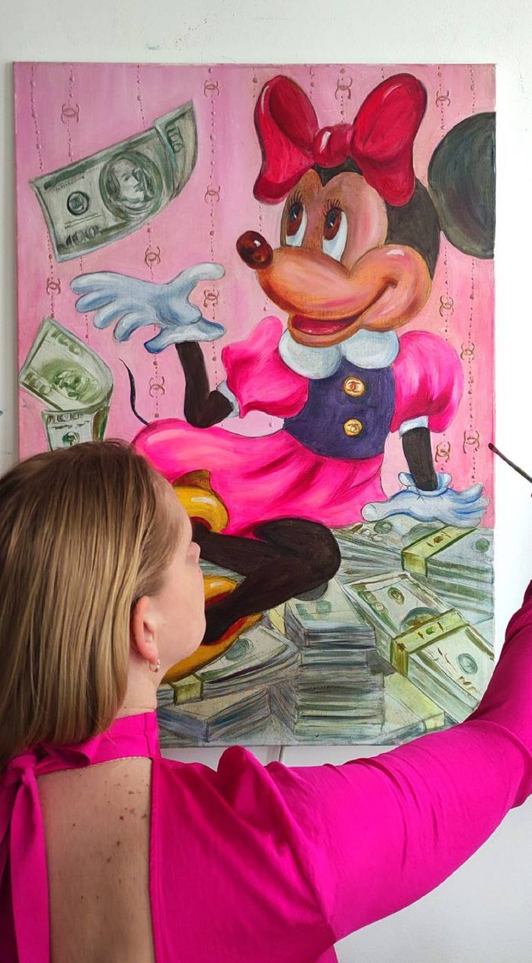Original Pop Art Cartoon Painting by Julia Vedrina