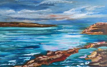 Print of Seascape Paintings by Julia Vedrina