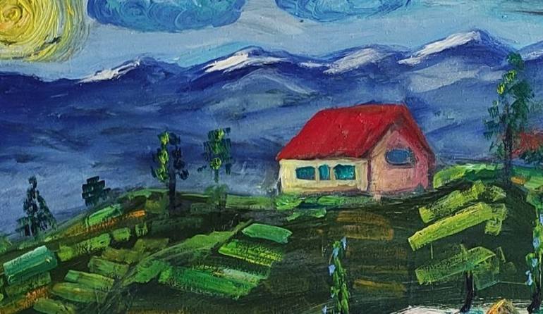 Original Impressionism Landscape Painting by Julia Vedrina