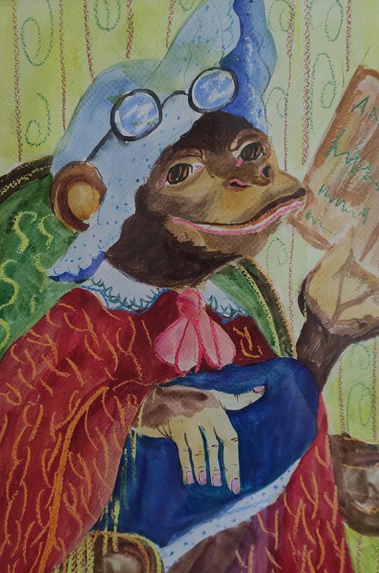 Original Pop Art Cartoon Painting by Julia Vedrina