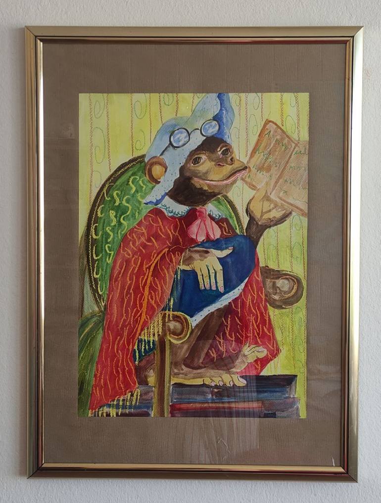 Original Pop Art Cartoon Painting by Julia Vedrina