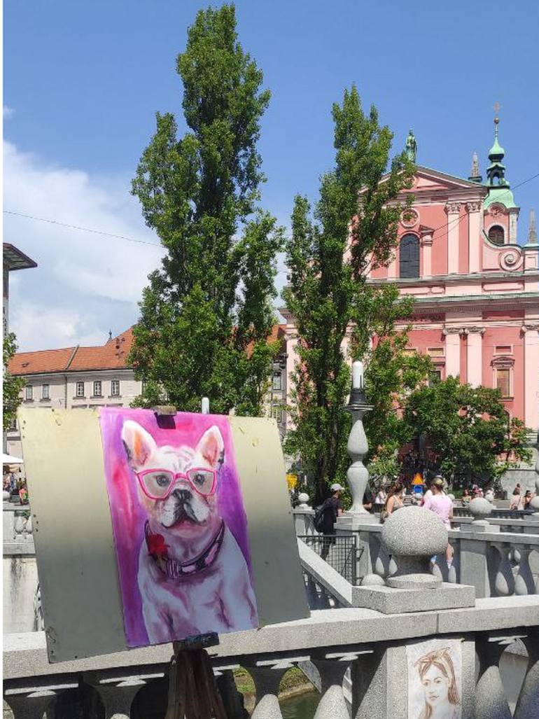 Original Pop Art Animal Painting by Julia Vedrina