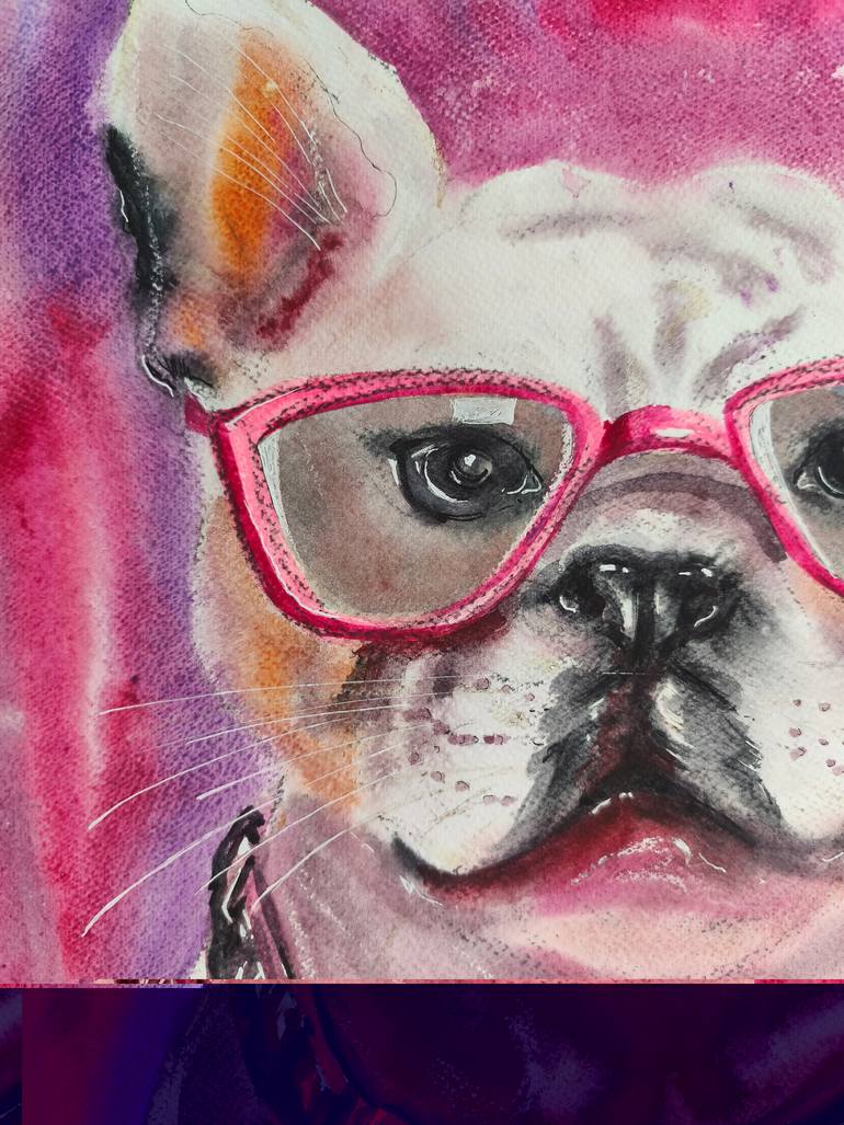 Original Pop Art Animal Painting by Julia Vedrina