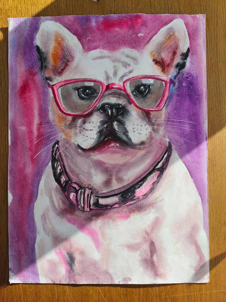 Original Pop Art Animal Painting by Julia Vedrina
