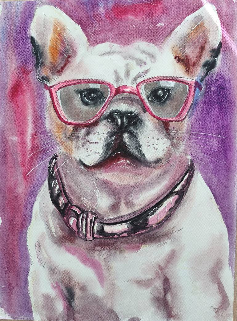 Original Pop Art Animal Painting by Julia Vedrina