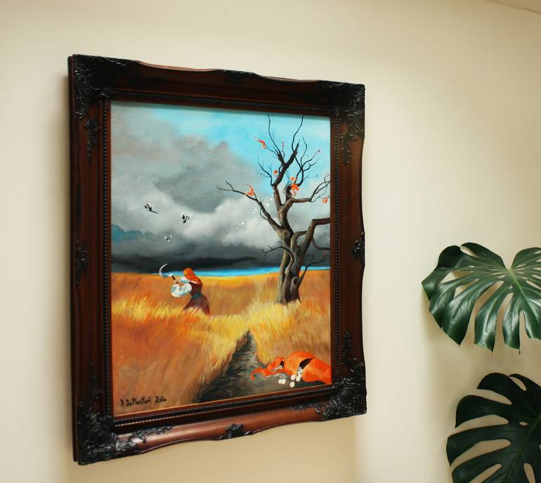 Original Surrealism Fantasy Painting by Rosana de Montfort