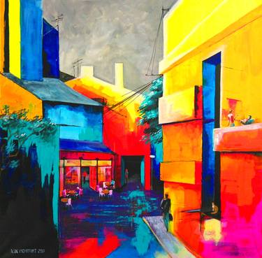 Original Cubism Cities Paintings by Rosana de Montfort