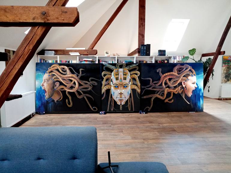 Original Conceptual Fantasy Painting by Rosana De Montfort