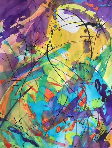 Original Abstract Expressionism Abstract Paintings by Jen Goss