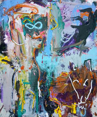 Print of Abstract Expressionism Celebrity Paintings by Dan Trantina