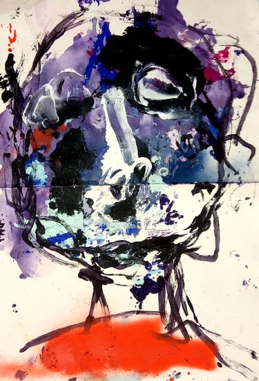 Print of Abstract Expressionism Portrait Drawings by Dan Trantina