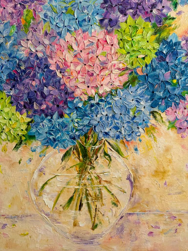 Original Abstract Floral Painting by Oleksandra Ievseieva