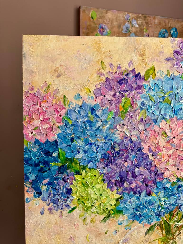 Original Abstract Floral Painting by Oleksandra Ievseieva