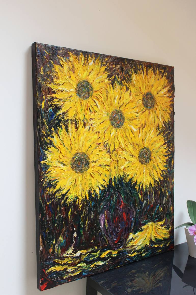 Original Abstract Floral Painting by Oleksandra Ievseieva