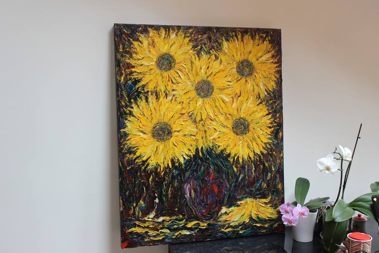 Original Abstract Floral Painting by Oleksandra Ievseieva